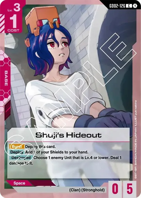 Shuji's Hideout GD02-126 Gundam card from Dual Impact