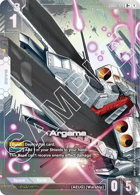 Argama R+ GD02-129 Gundam card from Dual Impact