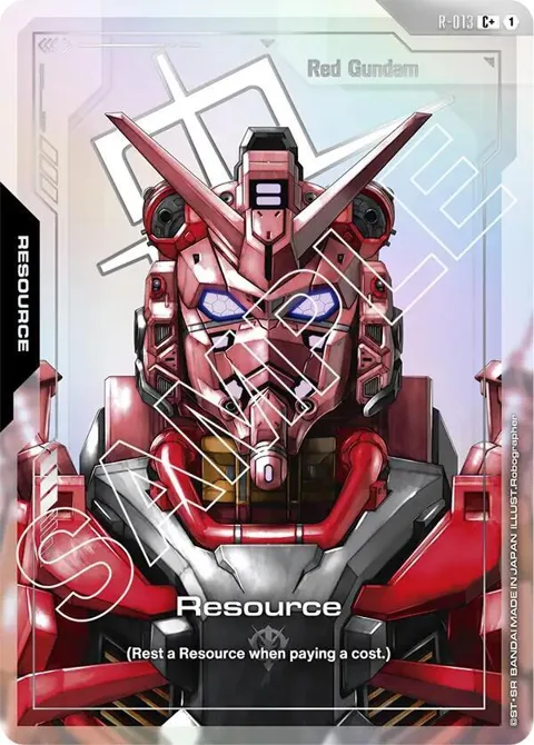Resource C+ R-013 Gundam card from Dual Impact