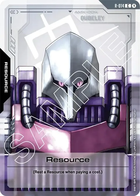 Resource R-014 Gundam card from Dual Impact