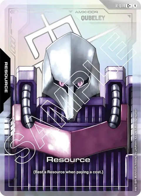 Resource C+ R-014 Gundam card from Dual Impact