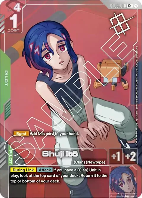 Shuji Ito Store Tournament Winner Pack 02 ST06-010 Gundam card from Gundam Promotional Cards