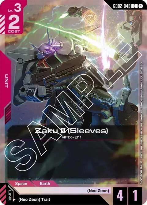 Zaku III Sleeves Store Tournament Participant Pack 02 GD02-048 Gundam card from Gundam Promotional Cards