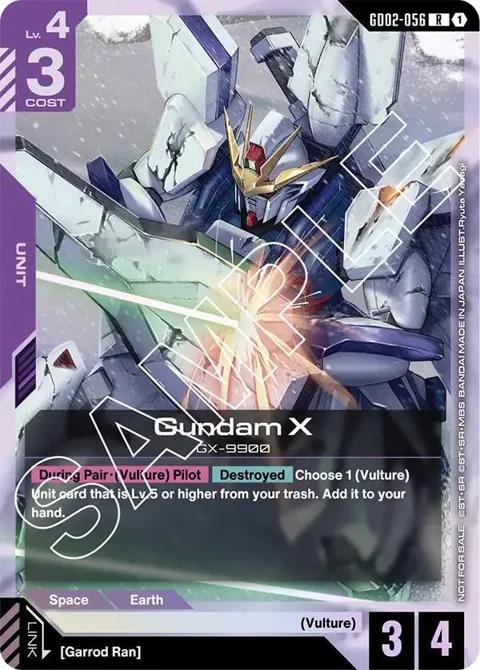 Gundam X Store Tournament Participant Pack 02 GD02-056 Gundam card from Gundam Promotional Cards