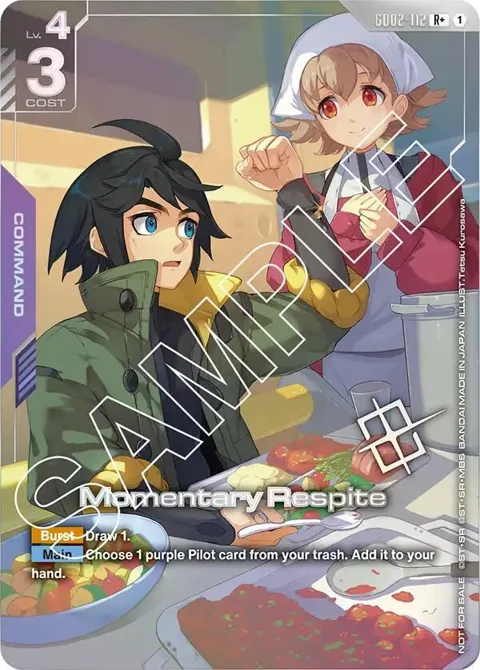 Momentary Respite Store Tournament Winner Pack 02 GD02-112 Gundam card from Gundam Promotional Cards