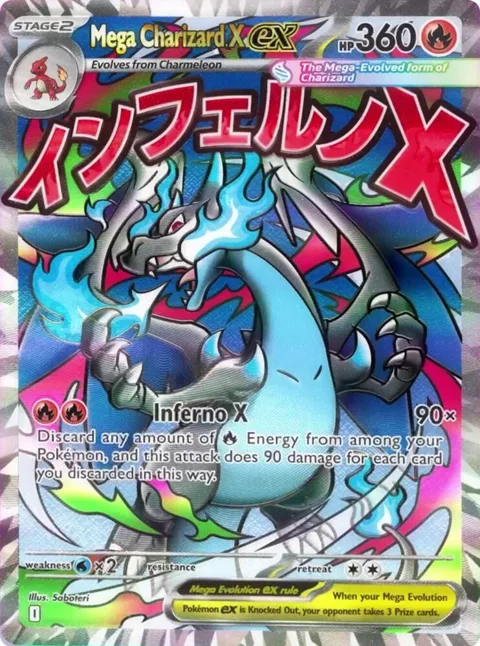 Mega Charizard X ex #023 Holofoil Pokémon card from Mega Evolution Promo