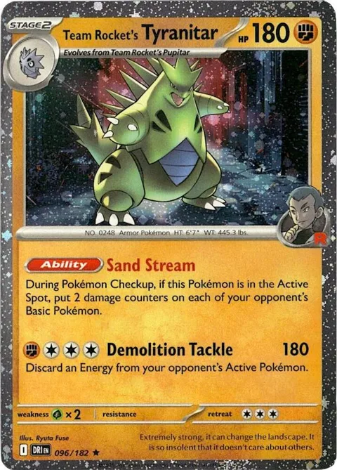 Team Rocket's Tyranitar - 096/182 Cosmos Holo #096/182 Holofoil Pokémon card from Miscellaneous Cards & Products