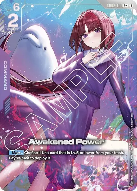 Awakened Power R+ GD02-110 Gundam card from Dual Impact