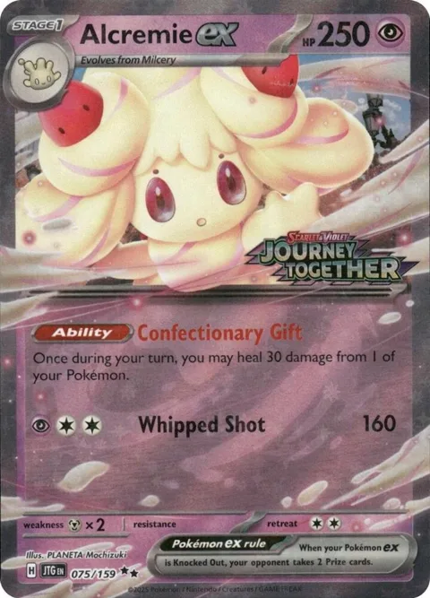 Alcremie ex Journey Together Stamped #075/159 Holofoil Pokémon card from Miscellaneous Cards & Products