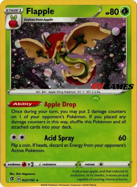 Flapple - 022/192 EB Games Exclusive APAC #022/192 Holofoil Pokémon card from Miscellaneous Cards & Products