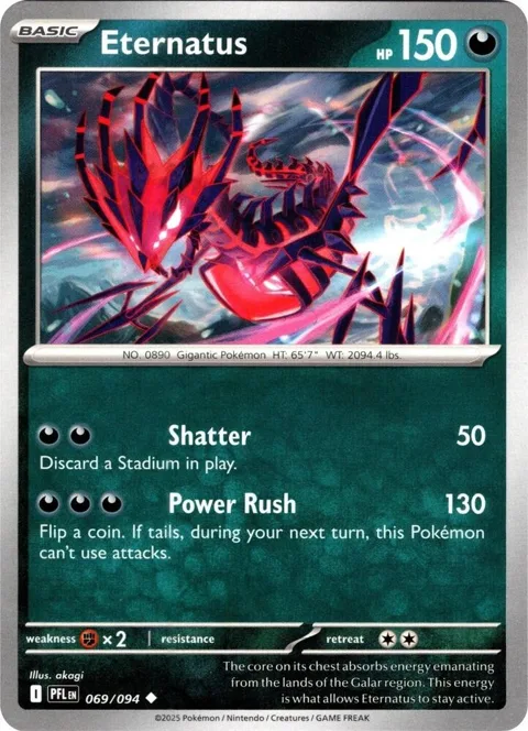 Eternatus #069/094 Pokémon card from Phantasmal Flames