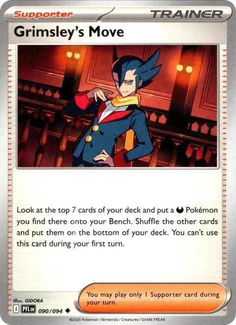 Grimsley's Move #090/094 Reverse Holofoil Pokémon card from Phantasmal Flames