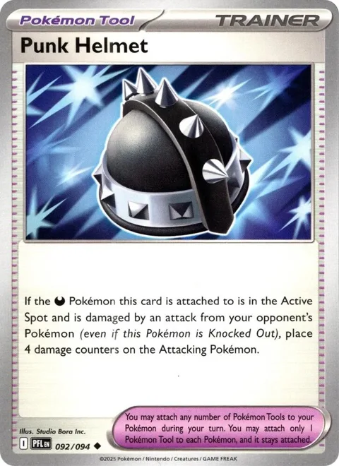 Punk Helmet #092/094 Reverse Holofoil Pokémon card from Phantasmal Flames