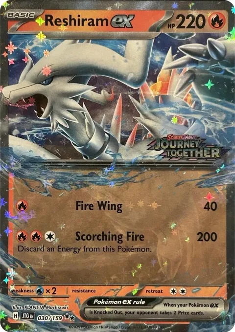 Reshiram ex Journey Together Stamped #030/159 Holofoil Pokémon card from Miscellaneous Cards & Products