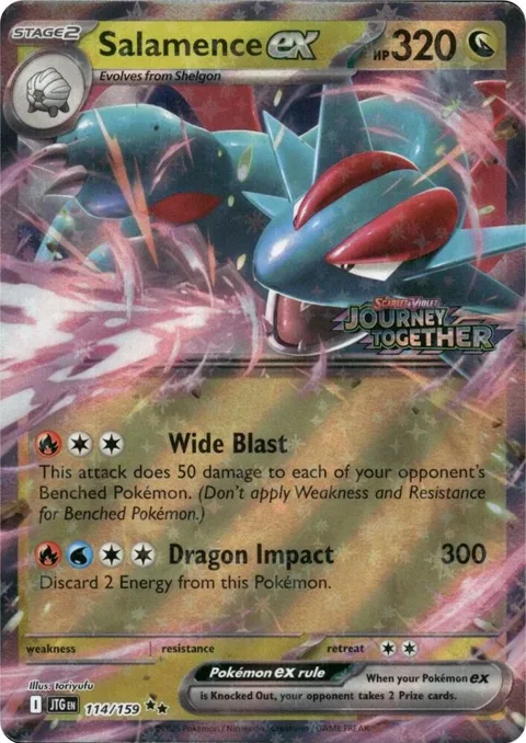 Salamence ex - 114/159 Journey Together Stamped #114/159 Holofoil Pokémon card from Miscellaneous Cards & Products