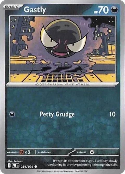 Gastly #054/094 Pokémon card from Phantasmal Flames