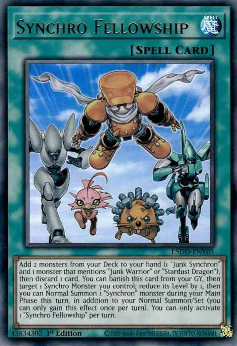 Synchro Fellowship L5DD-ENY05 Yu-Gi-Oh card from Legendary 5D's Decks