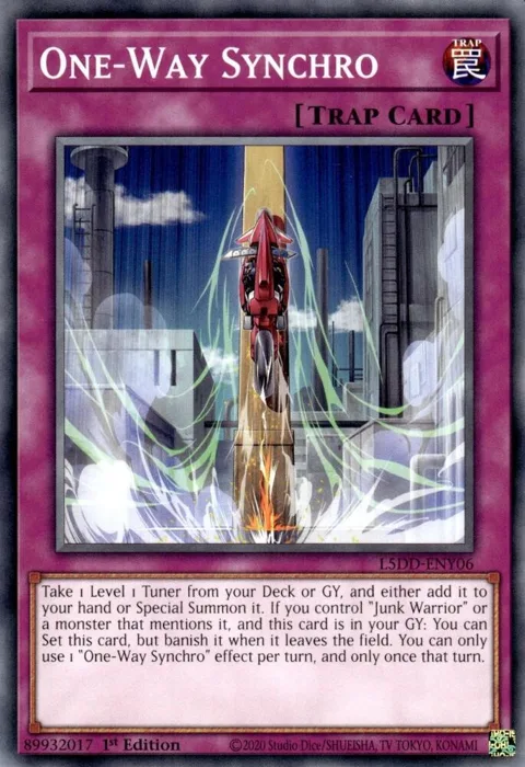 One-Way Synchro L5DD-ENY06 Yu-Gi-Oh card from Legendary 5D's Decks