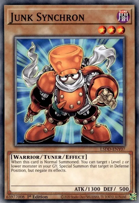 Junk Synchron L5DD-ENY07 Yu-Gi-Oh card from Legendary 5D's Decks