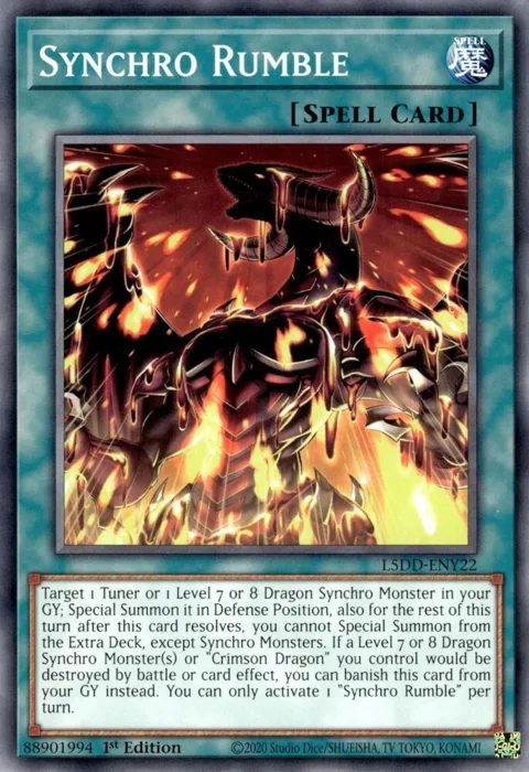 Synchro Rumble L5DD-ENY22 Yu-Gi-Oh card from Legendary 5D's Decks