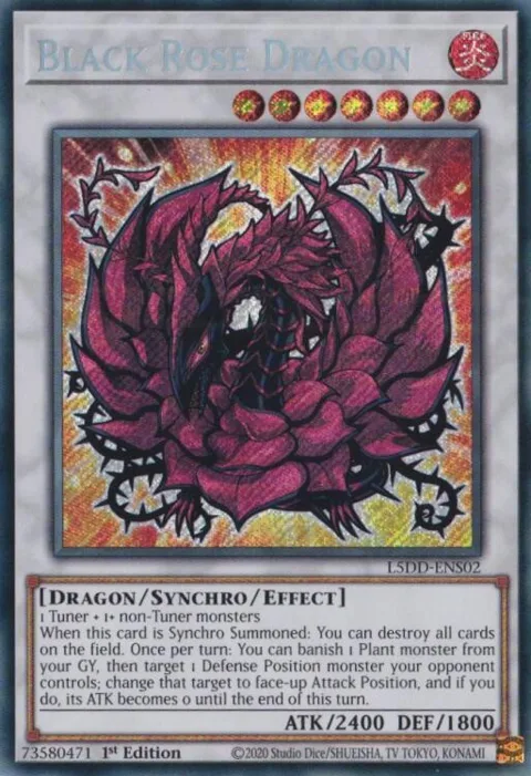 Black Rose Dragon L5DD-ENS02 Yu-Gi-Oh card from Legendary 5D's Decks