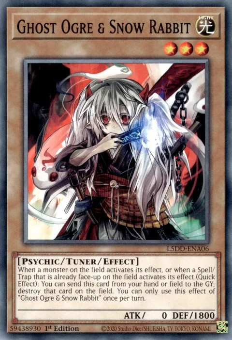 Ghost Ogre & Snow Rabbit L5DD-ENA06 Yu-Gi-Oh card from Legendary 5D's Decks