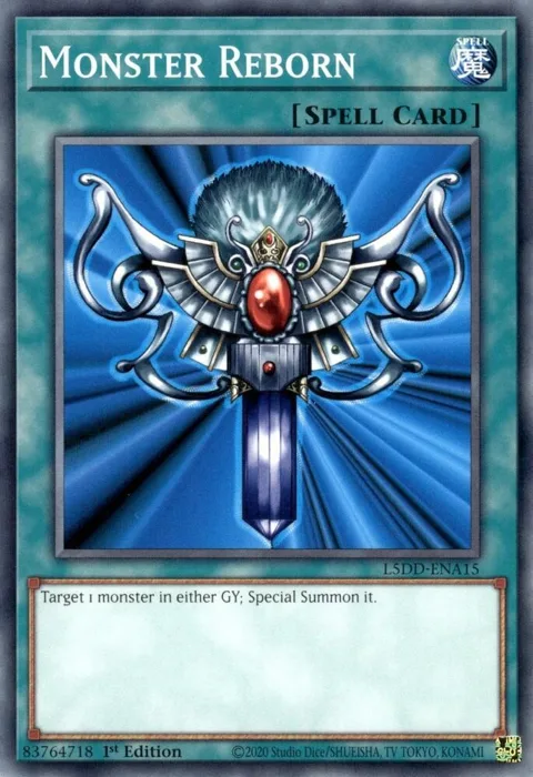 Monster Reborn L5DD-ENA15 Yu-Gi-Oh card from Legendary 5D's Decks