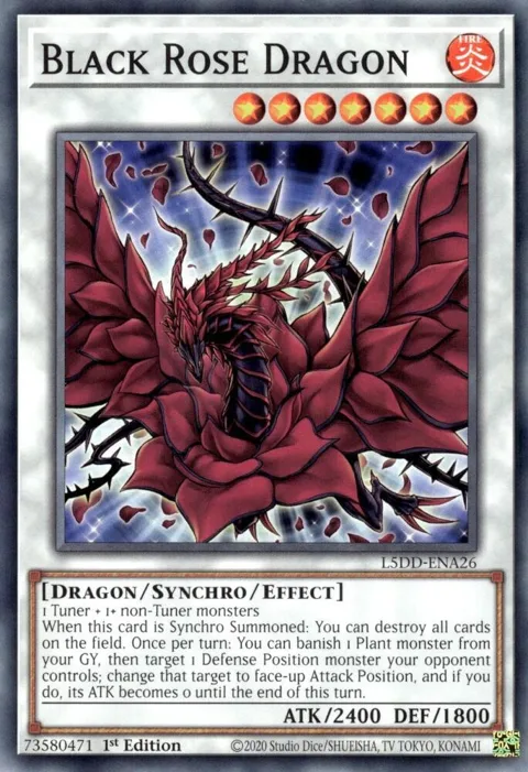 Black Rose Dragon L5DD-ENA26 Yu-Gi-Oh card from Legendary 5D's Decks