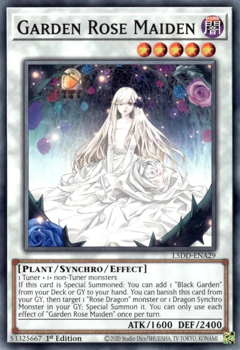 Garden Rose Maiden L5DD-ENA29 Yu-Gi-Oh card from Legendary 5D's Decks