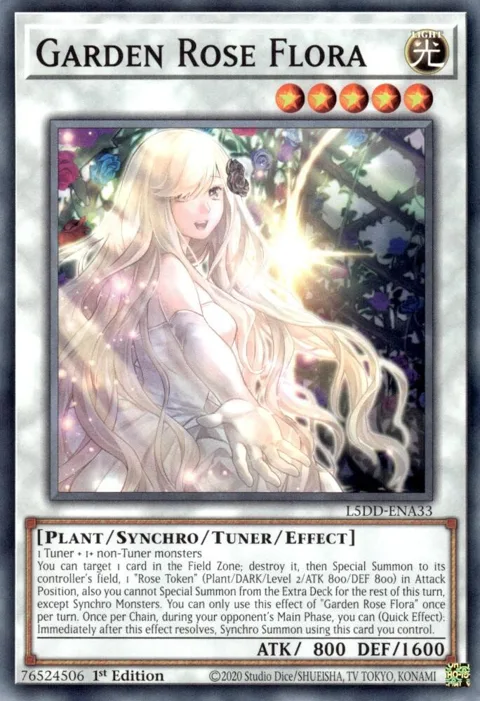 Garden Rose Flora L5DD-ENA33 Yu-Gi-Oh card from Legendary 5D's Decks