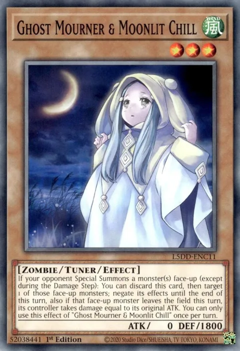Ghost Mourner & Moonlit Chill L5DD-ENC11 Yu-Gi-Oh card from Legendary 5D's Decks