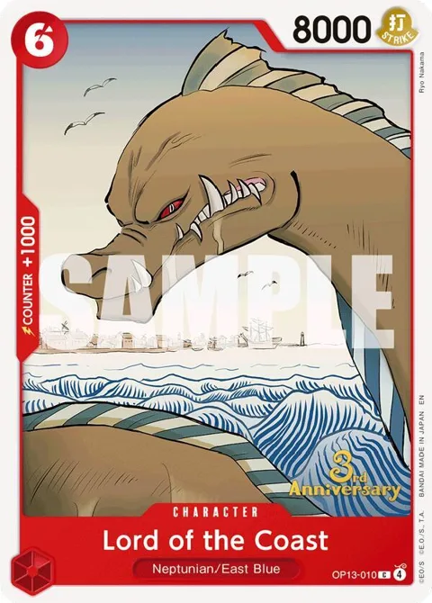 Lord of the Coast OP13-010 Tournament One Piece card from Carrying On His Will: 3rd Anniversary Tournament Cards