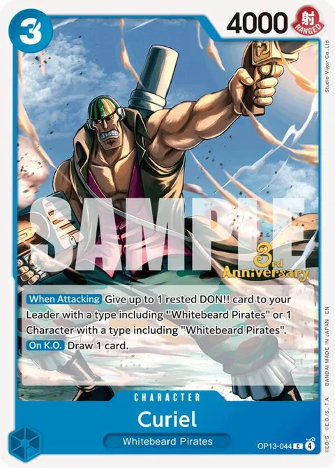 Curiel OP13-044 Tournament One Piece card from Carrying On His Will: 3rd Anniversary Tournament Cards