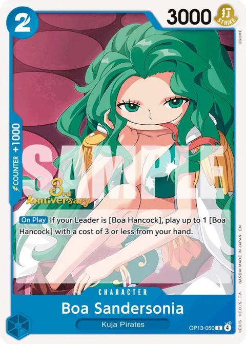 Boa Sandersonia OP13-050 Tournament One Piece card from Carrying On His Will: 3rd Anniversary Tournament Cards