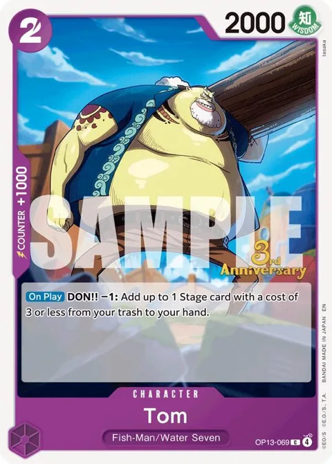 Tom OP13-069 Tournament One Piece card from Carrying On His Will: 3rd Anniversary Tournament Cards