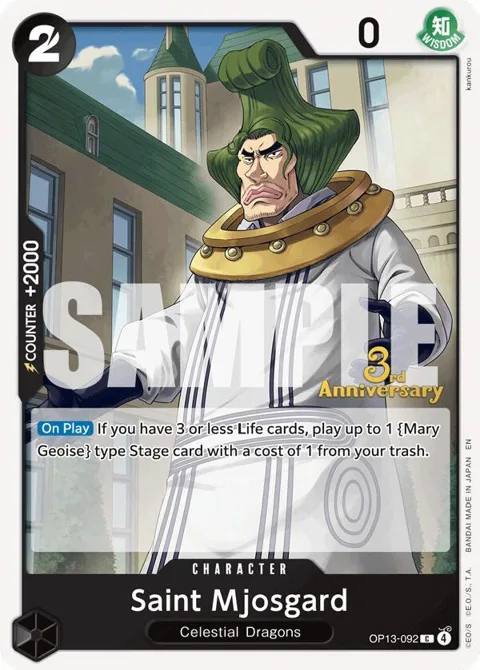 Saint Mjosgard OP13-092 Tournament One Piece card from Carrying On His Will: 3rd Anniversary Tournament Cards