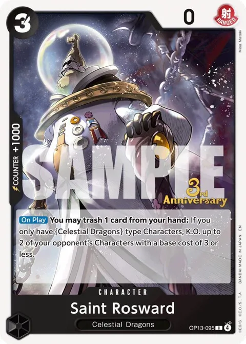 Saint Rosward OP13-095 Tournament One Piece card from Carrying On His Will: 3rd Anniversary Tournament Cards
