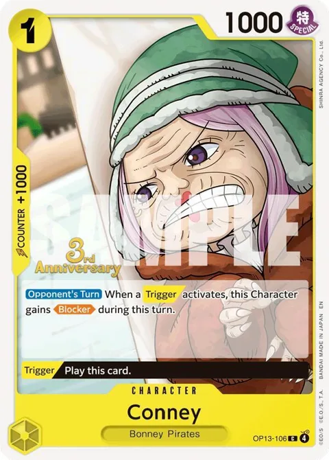 Conney OP13-106 Tournament One Piece card from Carrying On His Will: 3rd Anniversary Tournament Cards