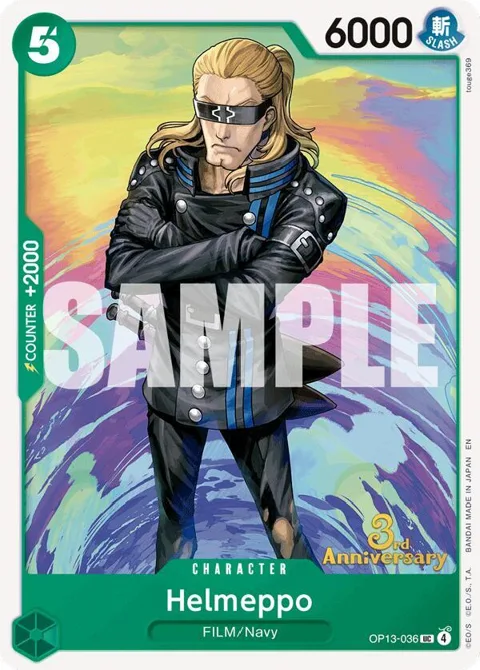 Helmeppo OP13-036 Tournament One Piece card from Carrying On His Will: 3rd Anniversary Tournament Cards