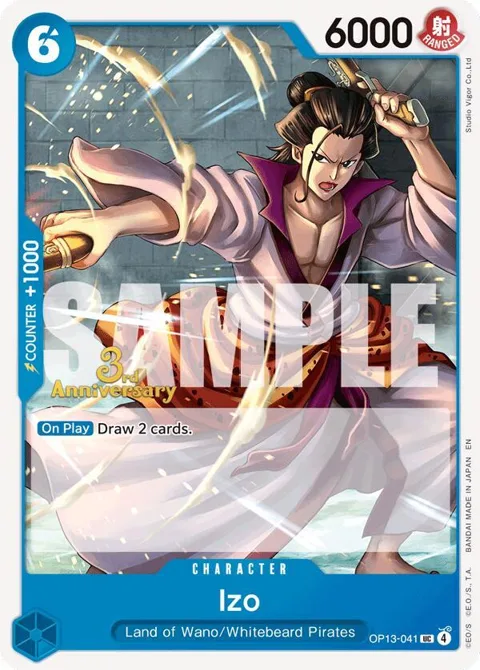 Izo OP13-041 Tournament One Piece card from Carrying On His Will: 3rd Anniversary Tournament Cards