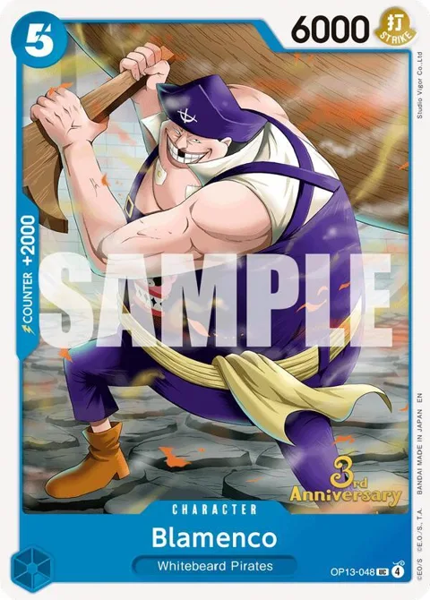 Blamenco OP13-048 Tournament One Piece card from Carrying On His Will: 3rd Anniversary Tournament Cards