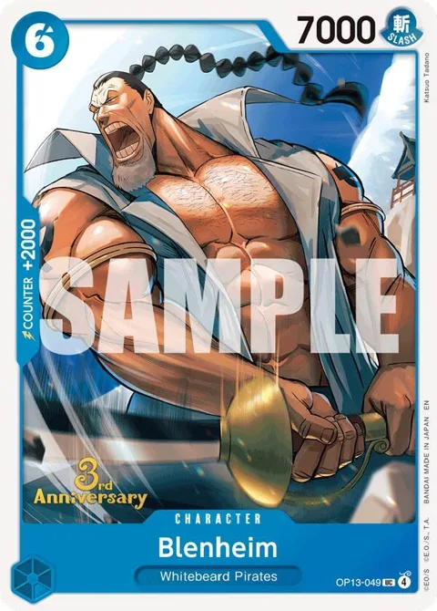 Blenheim OP13-049 Tournament One Piece card from Carrying On His Will: 3rd Anniversary Tournament Cards
