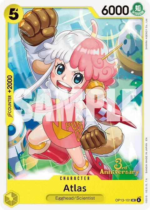 Atlas OP13-101 Tournament One Piece card from Carrying On His Will: 3rd Anniversary Tournament Cards
