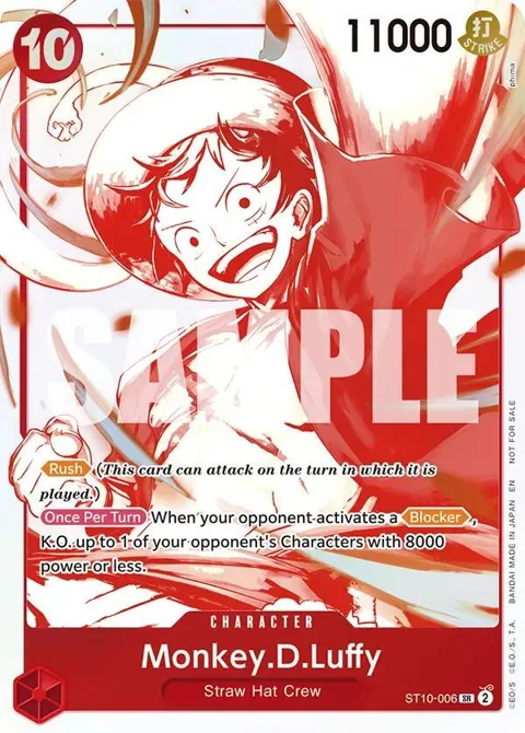 Monkey.D.Luffy 3rd Anniversary Treasure Campaign Pack ST10-006 One Piece card from One Piece Promotion Cards