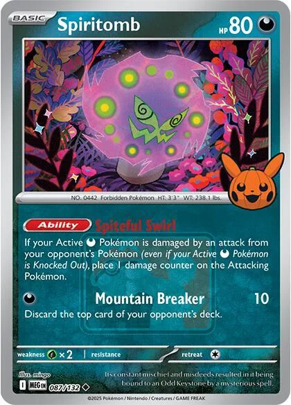 Spiritomb - 087/132 Pokeween 2025 #087/132 Reverse Holofoil Pokémon card from Miscellaneous Cards & Products