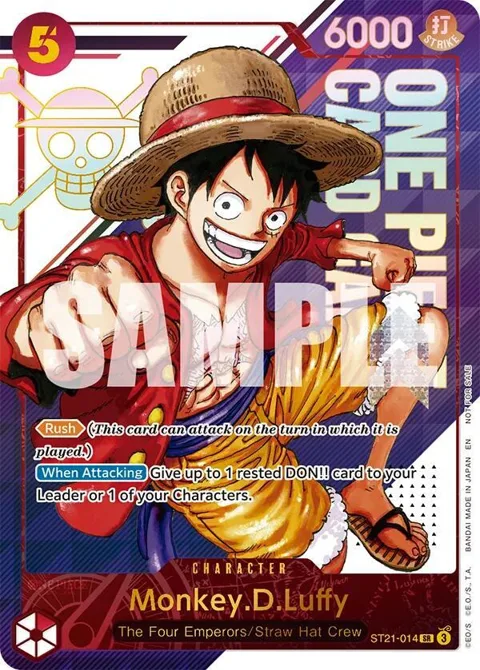 Monkey.D.Luffy 3rd Anniversary Treasure Campaign Pack ST21-014 One Piece card from One Piece Promotion Cards