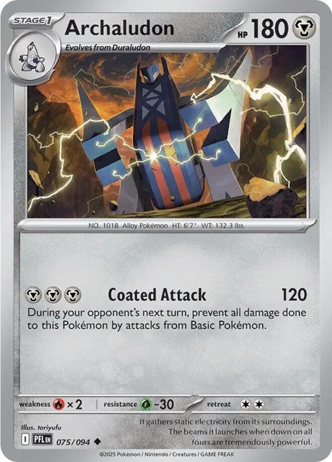 Archaludon #075/094 Pokémon card from Phantasmal Flames