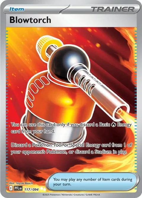 Blowtorch #117/094 Holofoil Pokémon card from Phantasmal Flames