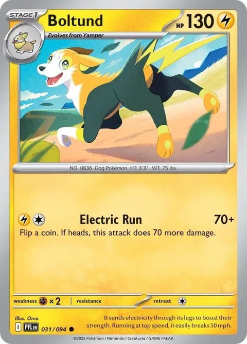 Boltund #031/094 Reverse Holofoil Pokémon card from Phantasmal Flames