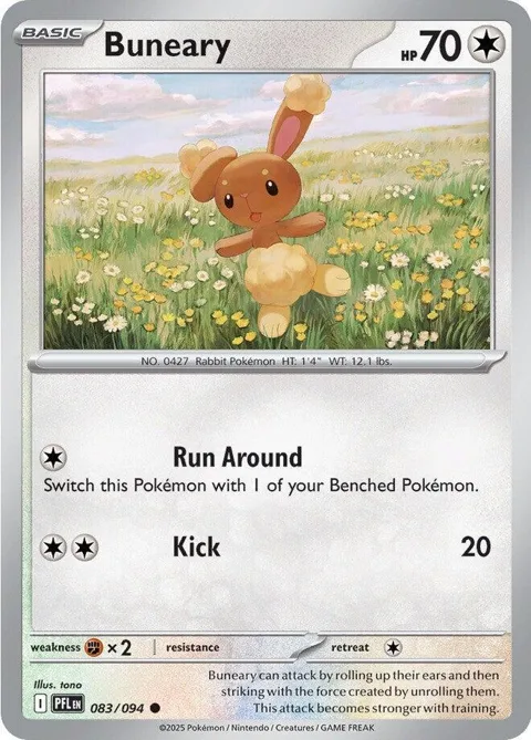 Buneary #083/094 Pokémon card from Phantasmal Flames